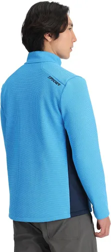 Vista 2 de Spyder Chaqueta híbrida de capa media con cremallera completa para hombre Azul etéreo