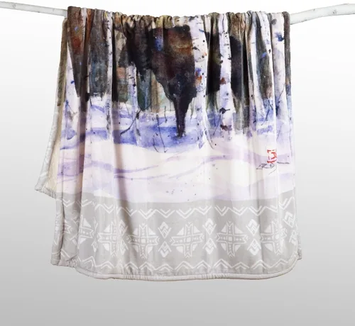 Vista 3 de Carstens, Inc. Dean Crouser - Manta de forro polar Sherpa de gran tamaño, 54 x 68 pulgadas, A Moment's Rest