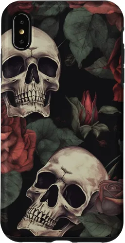 Vista 11 de iPhone 16 Gothic Skull and Roses - Accessorize in Style! Case
