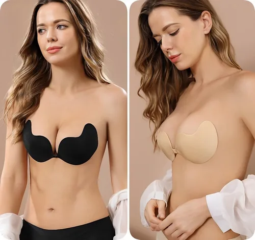 Vista 4 de MITALOO Push up Strapless Self Adhesive Plunge Bra Invisible Backless Sticky Bras