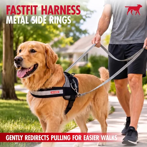 Vista 3 de Tuff Pupper Arnés de ajuste rápido para perros extra pequeños, sin tirones, sin estrangulamiento, a prueba de escapes, chaleco transpirable