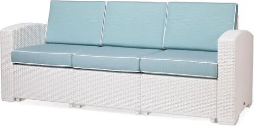 Vista 8 de Lagoon Magnolia Brown_Rattan Sofá W/Cojín Beige