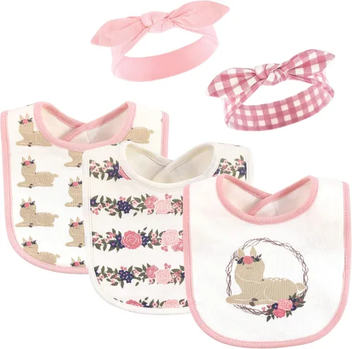 Vista 48 de Hudson Baby Conjunto de babero y diadema de algodón unisex para bebé Leopard Mamas Mini