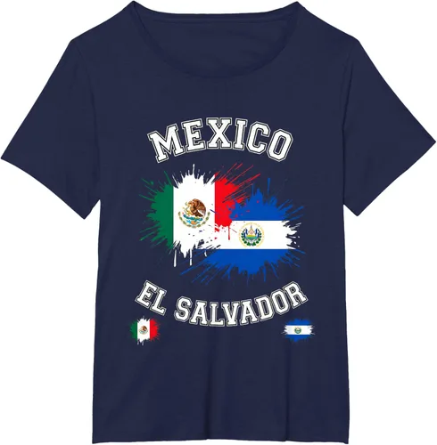 Vista 17 de Camiseta de recuerdo de la bandera vintage de El Salvador de México