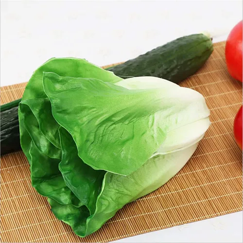 Vista 3 de Zzooi 1 unids artificial de alta simulación lechuga Display Props lechuga modelo decoración Prop