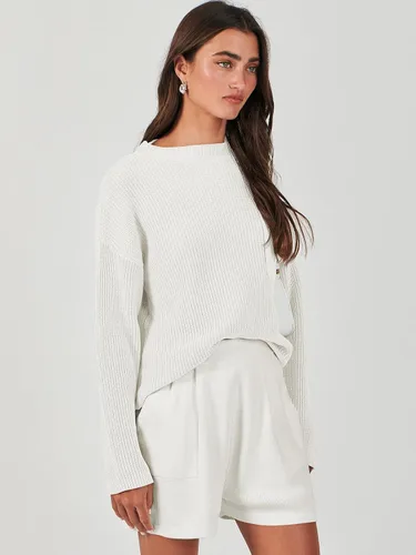 Vista 7 de ANRABESS Conjunto de dos piezas para mujer, suéter de punto, manga larga, tops y pantalones cortos