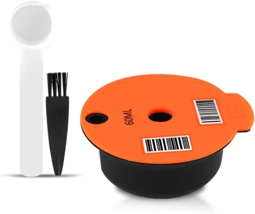 Vista 10 de Cápsulas de café recargables, cápsulas de café reutilizables de 7.4 fl oz para máquina de café Bosch Tas, cápsulas de café recargables con tapa