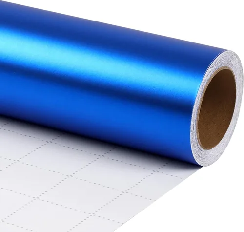 Vista 18 de LaRibbons Papel de regalo negro, rollo de papel de regalo de metal mate de color sólido, 17 pulgadas x 33 pies, papel de regalo para Navidad, día