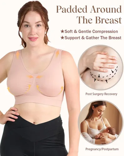 Vista 89 de Coobie Brasier sin costuras de cobertura completa para mujer con acolchado extraíble para mayor comodidad
