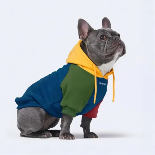 Vista 34 de Spark Paws Sudadera con capucha para perro, suéter de primera calidad para perros pequeños, medianos y grandes Trajes cálidos para bulldogs