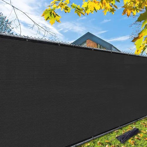 Vista 12 de iCover 3x10 pies de valla de pantalla de privacidad para balcón, cubierta de valla de barandilla resistente a los rayos UV para porche, terraza Gris