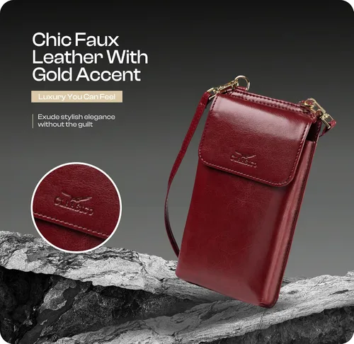 Vista 7 de Claasico Cartera cruzada para mujer y funda para teléfono iPhoneSamsungLG Magnet Cell Pouch & Bolso