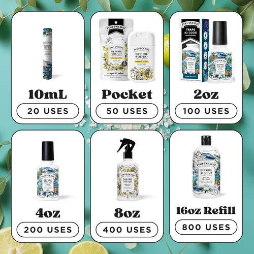 Vista 18 de Poo-Pourri Before-You-Go - Recambio de espray para inodoro, sal marina