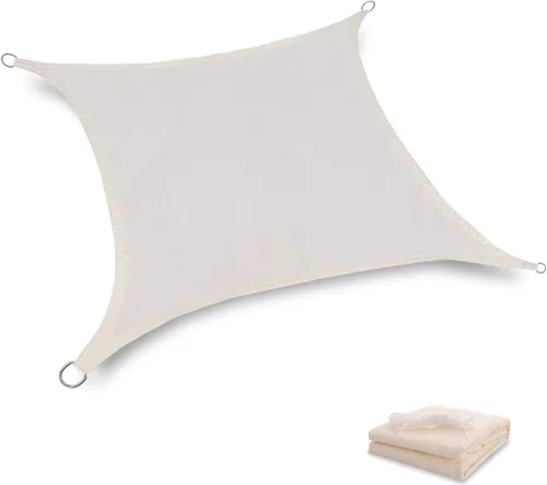 Vista 3 de Terylene - Parasol impermeable con protección UV, Blanco leche