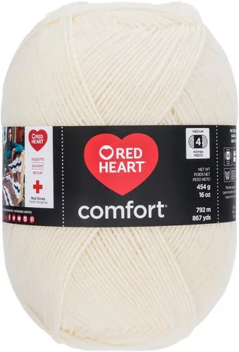 Vista 58 de RED HEART Hilo Comfort Shimmers, ópalo blanco Ópalo blanco brillante