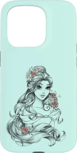 Vista 14 de iPhone 16 Disney Beauty & The Beast Floral Belle Sketch Case
