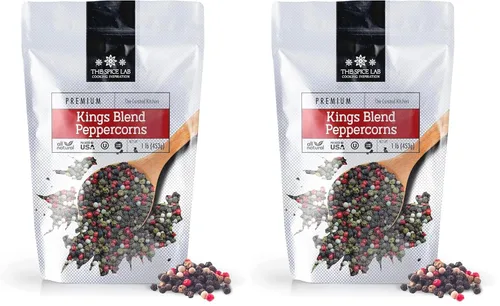 Vista 8 de The Spice Lab - Granos de pimienta arcoíris para recambio de molinillo, bolsa de 1 libra
