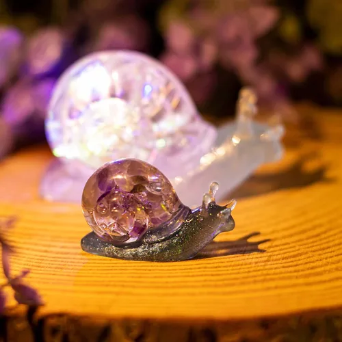 Vista 5 de Moldes de resina epoxi de silicona, 4 unidades variadas de caracol de lagarto de rana 3D