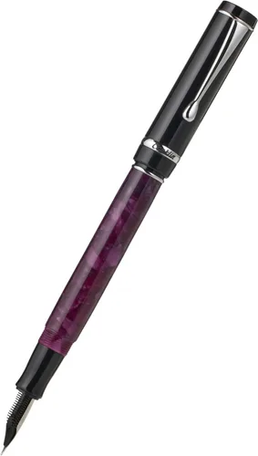 Vista 39 de Conklin Duragraph Pluma estilográfica Abalone Nights - Punta mediana, elegante instrumento de escritura con exquisito acabado de abulón