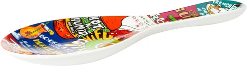 Vista 2 de Nueva Orleans Iconic Food Logos Design Souvenir Spoon Rest (cerámica)