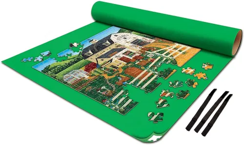 Vista 6 de MasterPieces Accesorios - Tapete enrollable y caja de almacenamiento para rompecabezas de 48 x 36 pulgadas, se adapta a 3000 piezas