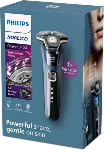 Vista 9 de Philips Norelco Shaver 5400, afeitadora recargable en seco y húmedo con recortadora emergente, S5880/81