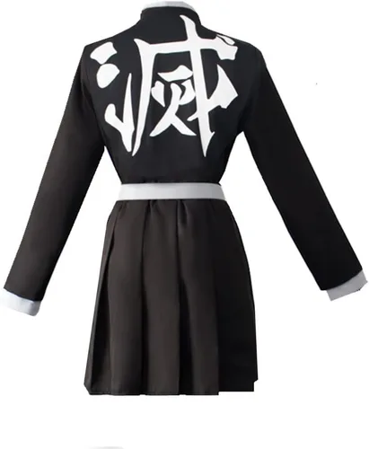 Vista 4 de Anime Mitsuri Cosplay Costume Kanroji Kimono Suit Halloween Party Outfits With Wig