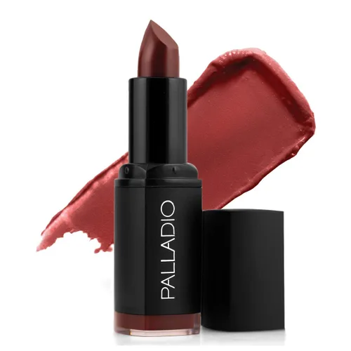 Vista 9 de Palladio Lápiz labial mate herbal, rosa bella, cremoso y cobertura completa de larga duración, 0.16 onzas bella rosado