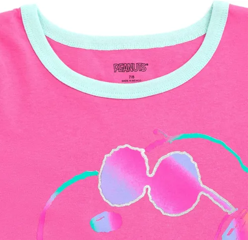 Vista 7 de PEANUTS Snoopy - Paquete de 2 camisetas para niñas pequeñas y grandes