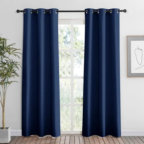 Vista 142 de RYB HOME - Cortinas para armario de 36 pulgadas, cortinas para oscurecer la habitación con ojales resistentes a la oxidación, cortinas de Aqua