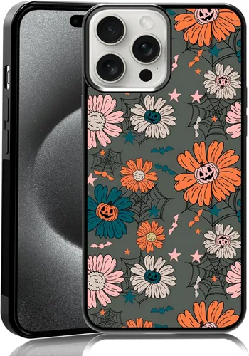Vista 29 de Funda para iPhone 11 Pro Max, funda protectora de poliuretano termoplástico (TPU) a prueba de golpes, diseño de cabeza de calabaza, diseño de araña