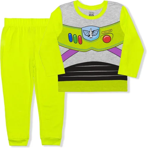 Vista 5 de Disney Toy Story - Conjunto de camisa de manga larga y pantalones deportivos para niños pequeños color amarilloazul
