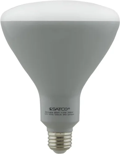 Vista 2 de SATCO S9635-11.5 vatios; LED BR40; 3000K; 120 voltios; regulable (paquete de 12)