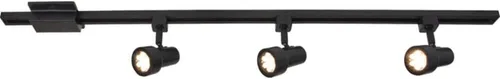 Vista 3 de Kit de iluminación de riel lineal LED integrado negro de 3 luces de 44 pulgadas