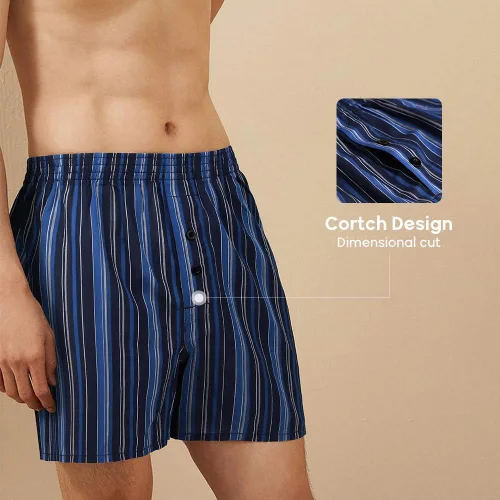 Vista 3 de Natural Feelings Classic Boxers - Pantalones cortos de algodón tejido para hombre, paquete de boxers