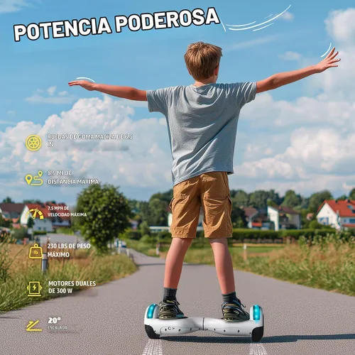 Vista 2 de SISIGAD Patinetes para niños de 7 a 12 años, con altavoz Bluetooth integrado y ruedas de luces coloridas de 6.5 pulgadas, scooter de equilibrio