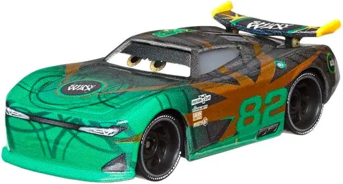 Vista 3 de Disney Cars Mattel 1:55 Diecast - Paquete de 2 unidades de cera brillante de próxima generación Conrad Camber & No Stall Jonas Carvers
