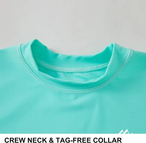 Vista 4 de Willit Camiseta de natación de manga larga para niños con protección solar UPF 50+ SPF de secado rápido