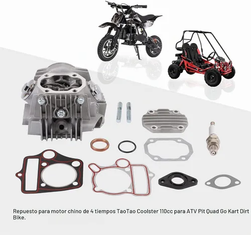Vista 5 de Cabeza de cilindro Goofit completa para motor de 4 tiempos de 6.71 pulgadas cúbicas para bicicletas todoterreno