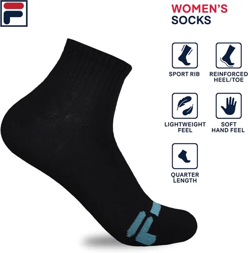 Vista 2 de Fila Calcetines tobilleros de cuarto para mujer