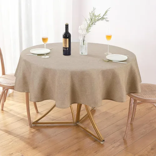 Vista 9 de AUSSPVOCT 2 manteles de lino texturizado para mesa rectangular, 52 x 70 pulgadas, mantel rectangular impermeable, lavable, tela para mesa