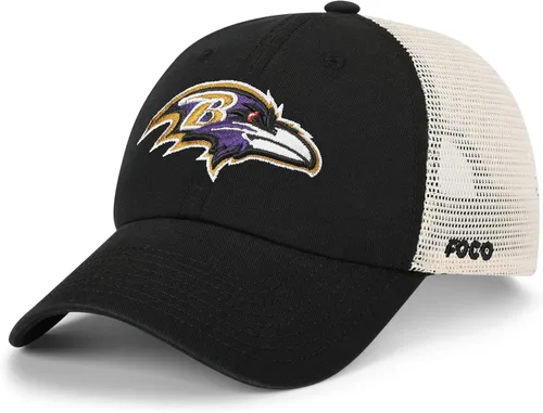 Vista 15 de FOCO NFL - Gorra de camionero de malla casual con logotipo del equipo de la NFL para hombre