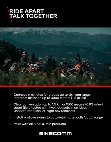 Vista 4 de BIKECOMM BK-S2 Intercomunicador de auriculares Bluetooth para motocicleta, altavoces inalámbricos de alcance de 3,937.0 ft, sistema de comunicación