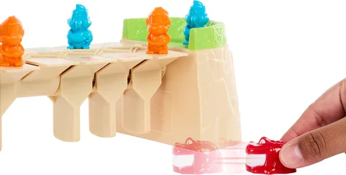 Vista 4 de Mattel Games Greedy Gator - Juego para niños para 2 jugadores para familias y fiestas, consigue que los monos atraviesen el puente primero