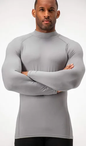 Vista 2 de DEVOPS 2 Pack Men's Thermal Turtle Mock Neck Shirts, Compression Long Sleeve Tops and Hoodies