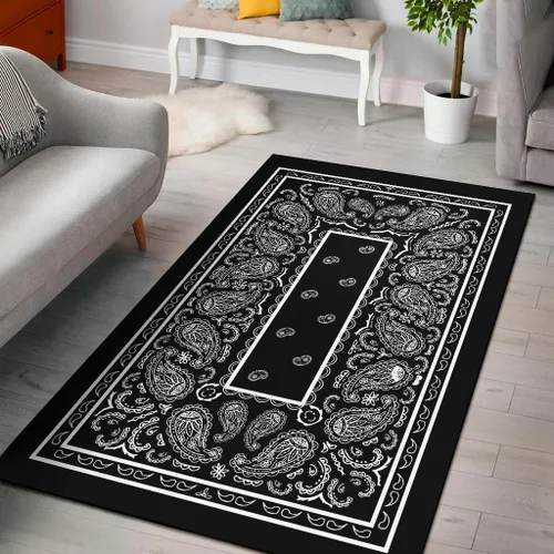 Vista 13 de Alfombra bandana personalizada, alfombra de área para decoración del hogar, alfombras para sala de estar, dormitorio, comedor (alfombra bandana 06)