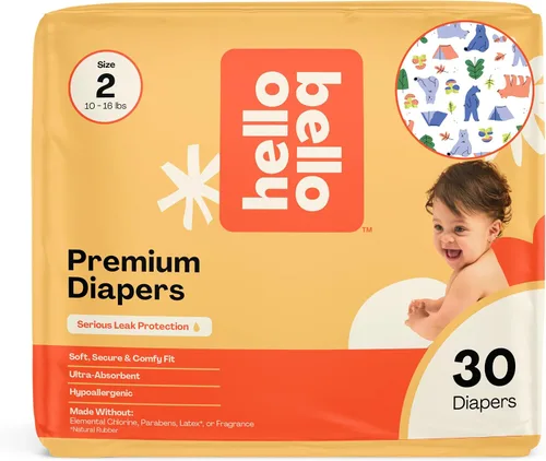 Vista 50 de Hello Bello Premium Pañales para bebé talla 1, 32 unidades de pañales desechables, extra absorbentes, hipoalergénicos con ajuste cómodo y seguro