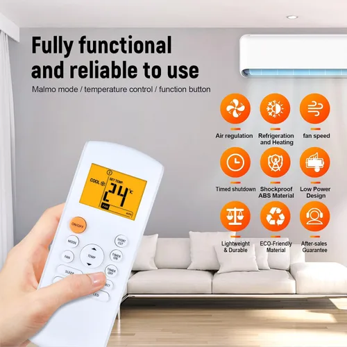Vista 4 de Nuevo control remoto de CA de repuesto para MRCOOL Mini Split aire acondicionado, apto para DIYM218HPW00C07, DIYM236HPW01C07, DIY-36-HP-230B