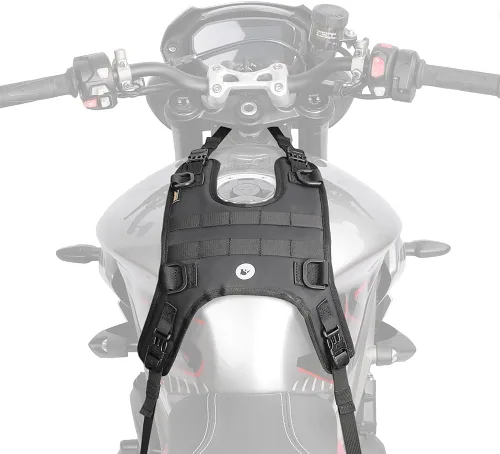Vista 12 de Rhinowalk Bolsa de parachoques delantero de motocicleta, bolsa de cola, bolsa lateral de motocicleta de 6 L, bolsa de sillín completa impermeable