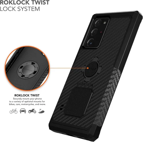 Vista 5 de Rokform - Funda para Galaxy Note 20 Ultra, funda magnética con bloqueo giratorio de cuatro pestañas, resistente de grado militar, funda protectora